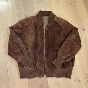 Brown Paisley Bomber Jacket made in West Germany